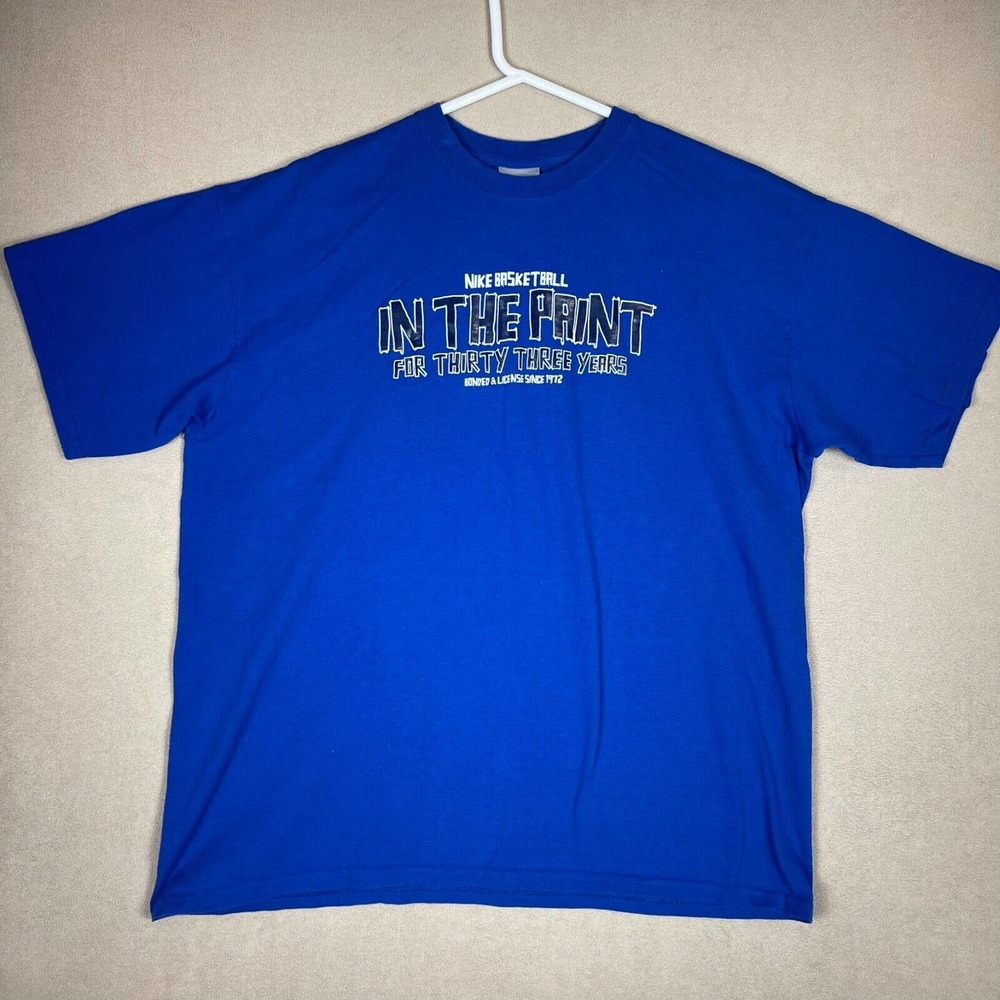 Nike Shirt Adult Extra Large Blue Basketball‎ In The Print 33 Years Swoosh Mens